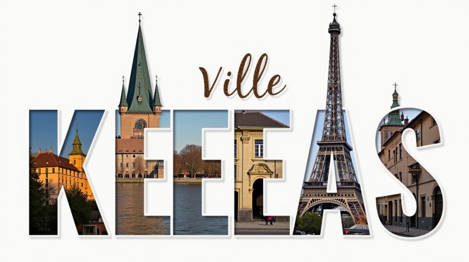 Villes commençant par la lettre K, représentées par leurs façades distinctives