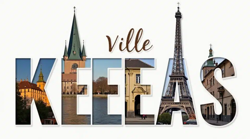 Villes commençant par la lettre K, représentées par leurs façades distinctives