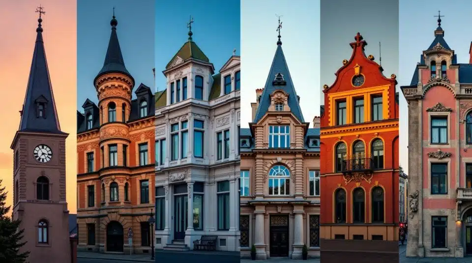 Montage de façades de villes commençant par W